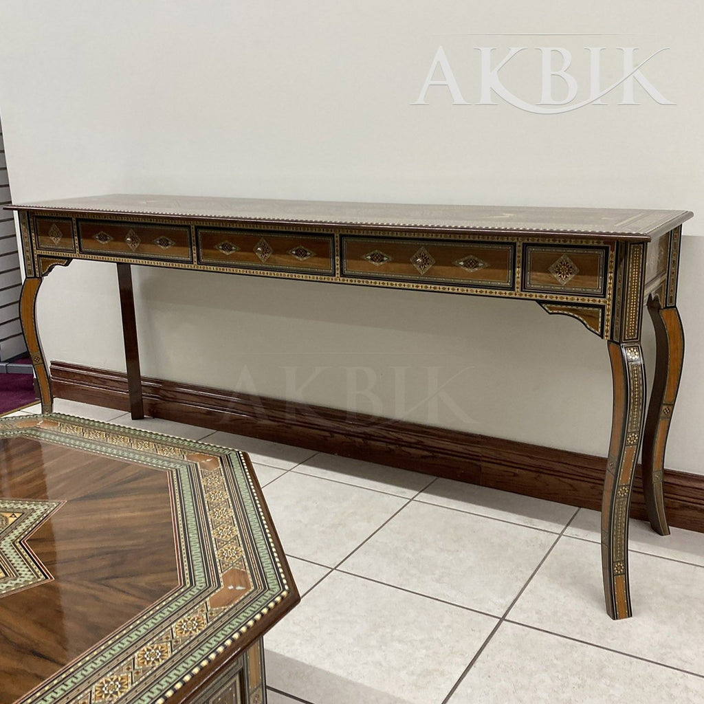 Nostalgia Marquetry Console Table - AKBIK Furniture & Design