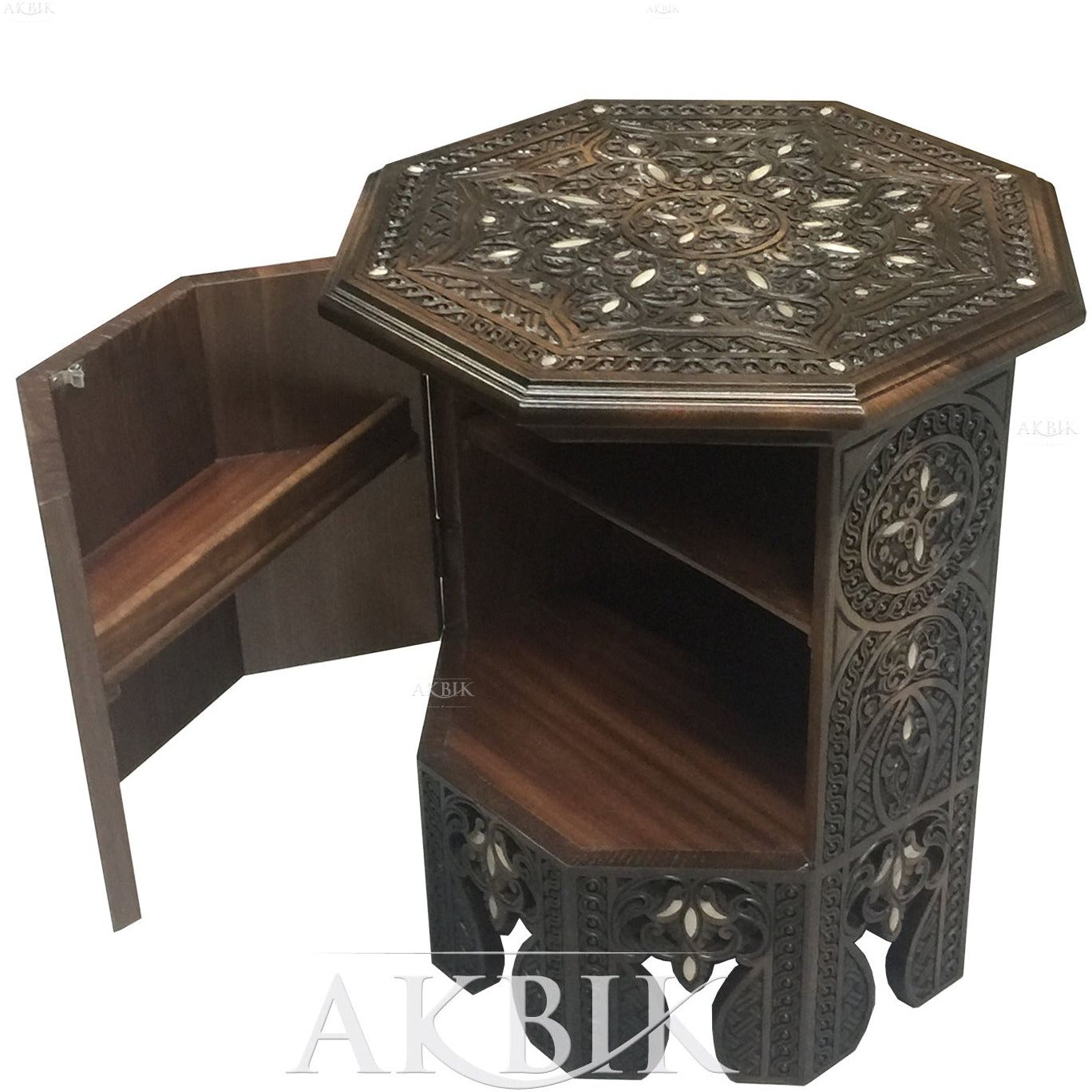 Octagon Nightstand, Side-Table - AKBIK Furniture & Design