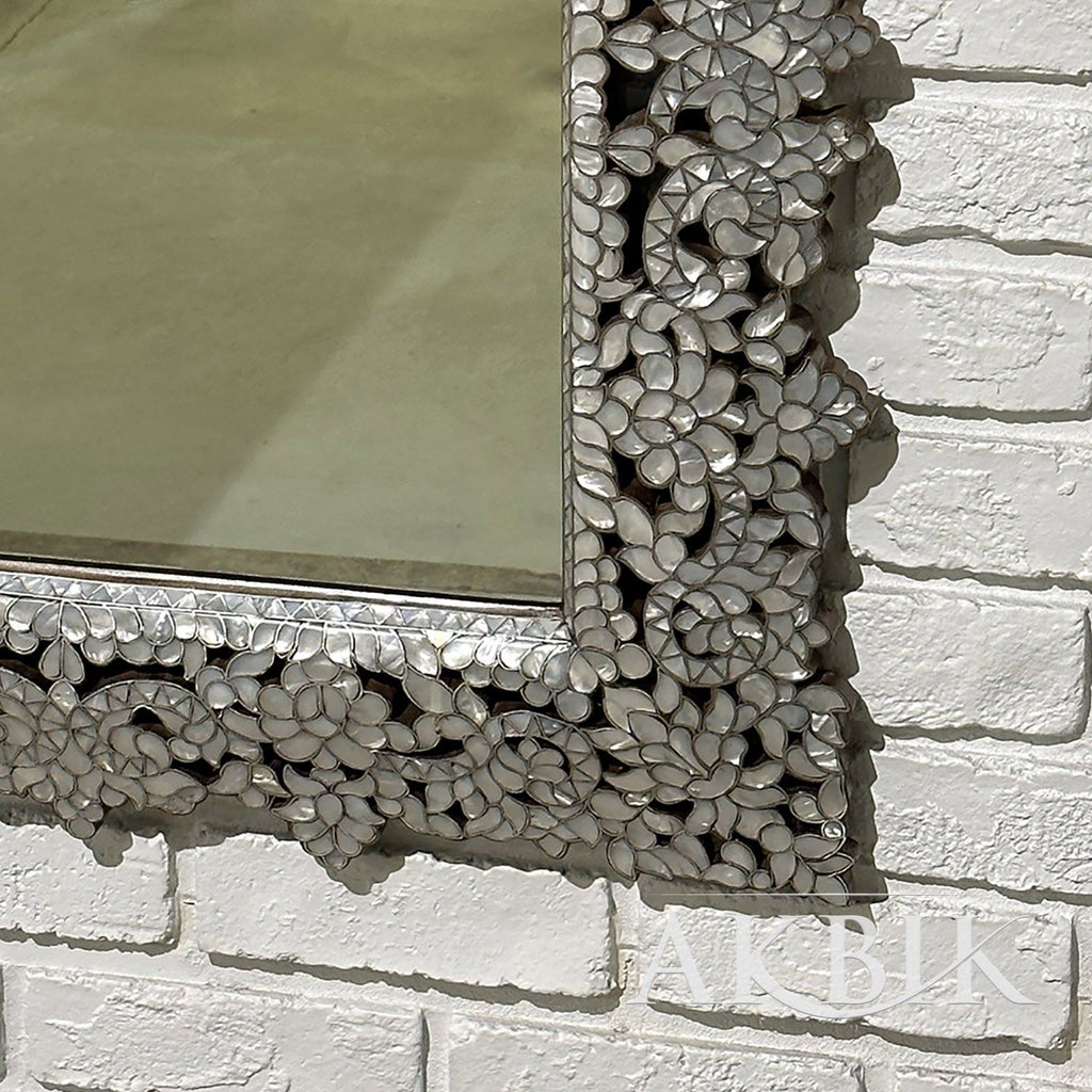 Radiant Mother of Pearl Inlaid Mirror - AKBIK Furniture & Design