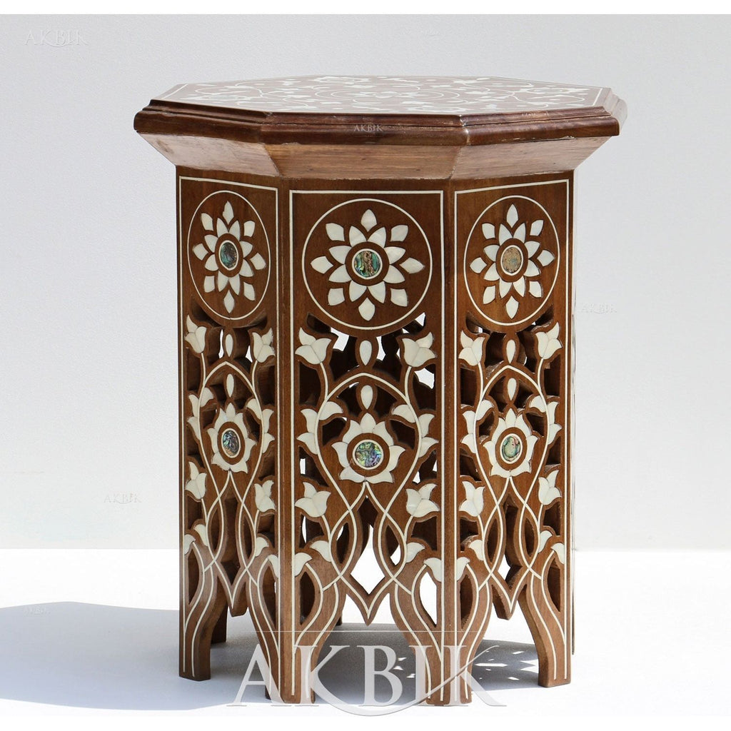 ROSES OF PEARLS SIDE TABLE - AKBIK Furniture & Design