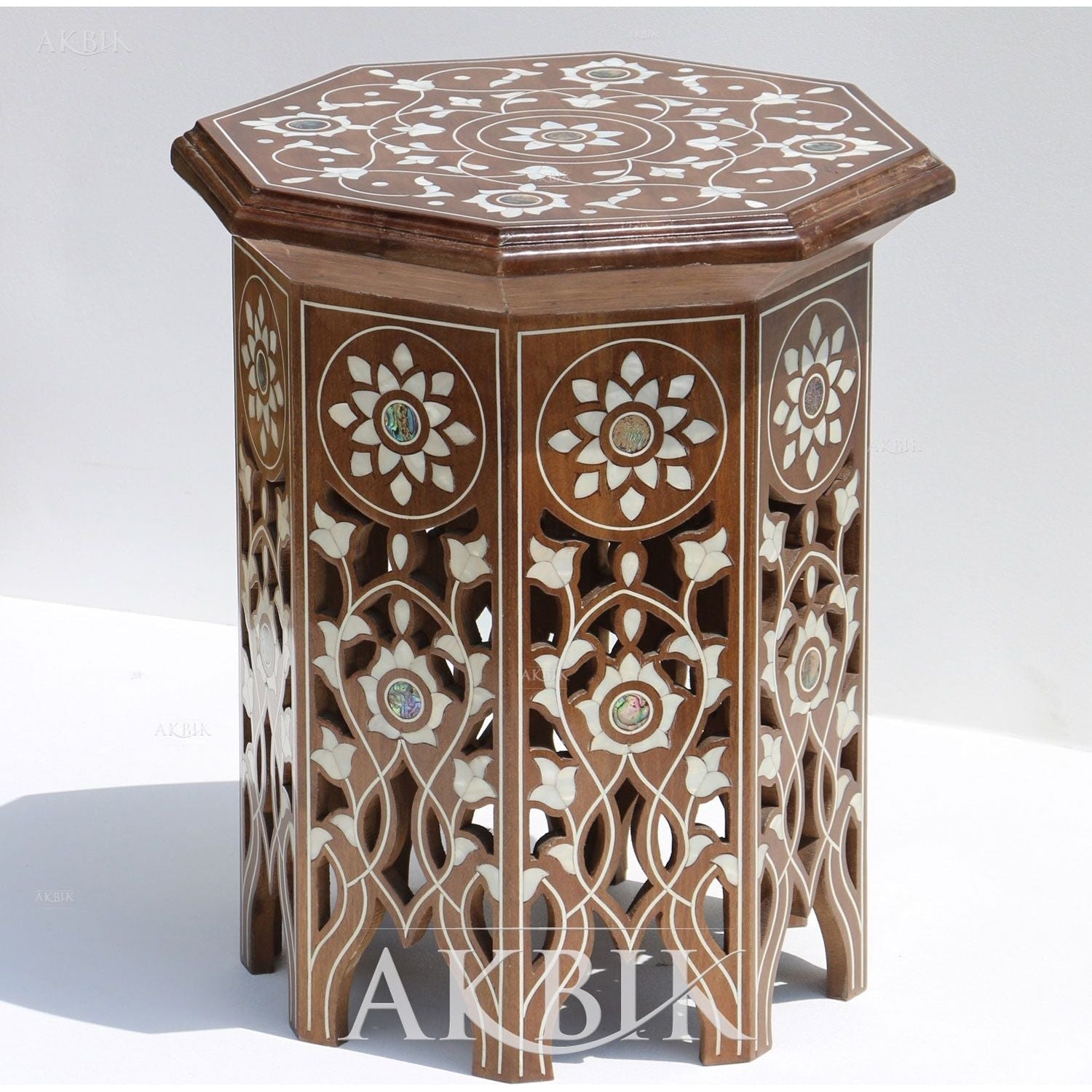 ROSES OF PEARLS SIDE TABLE - AKBIK Furniture & Design