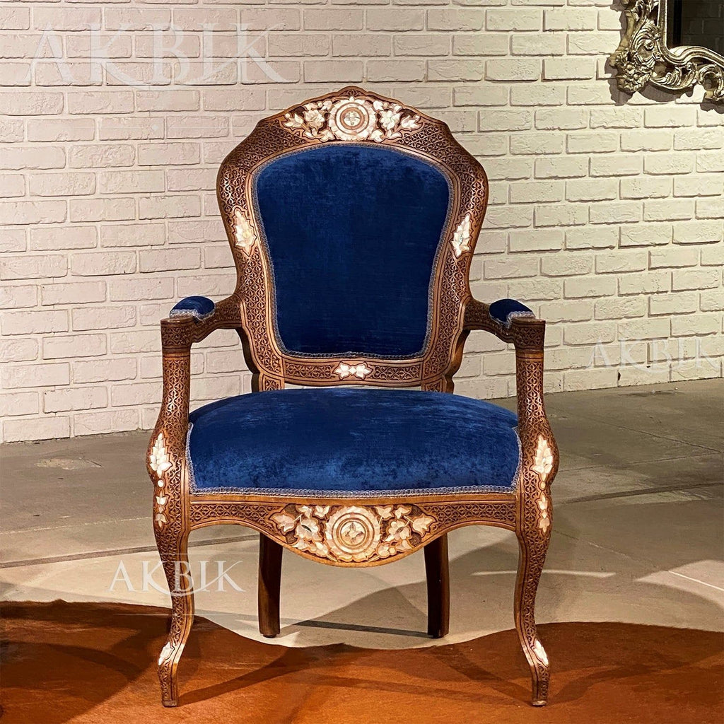 ROYAL BLUE ARMCHAIR - AKBIK Furniture & Design