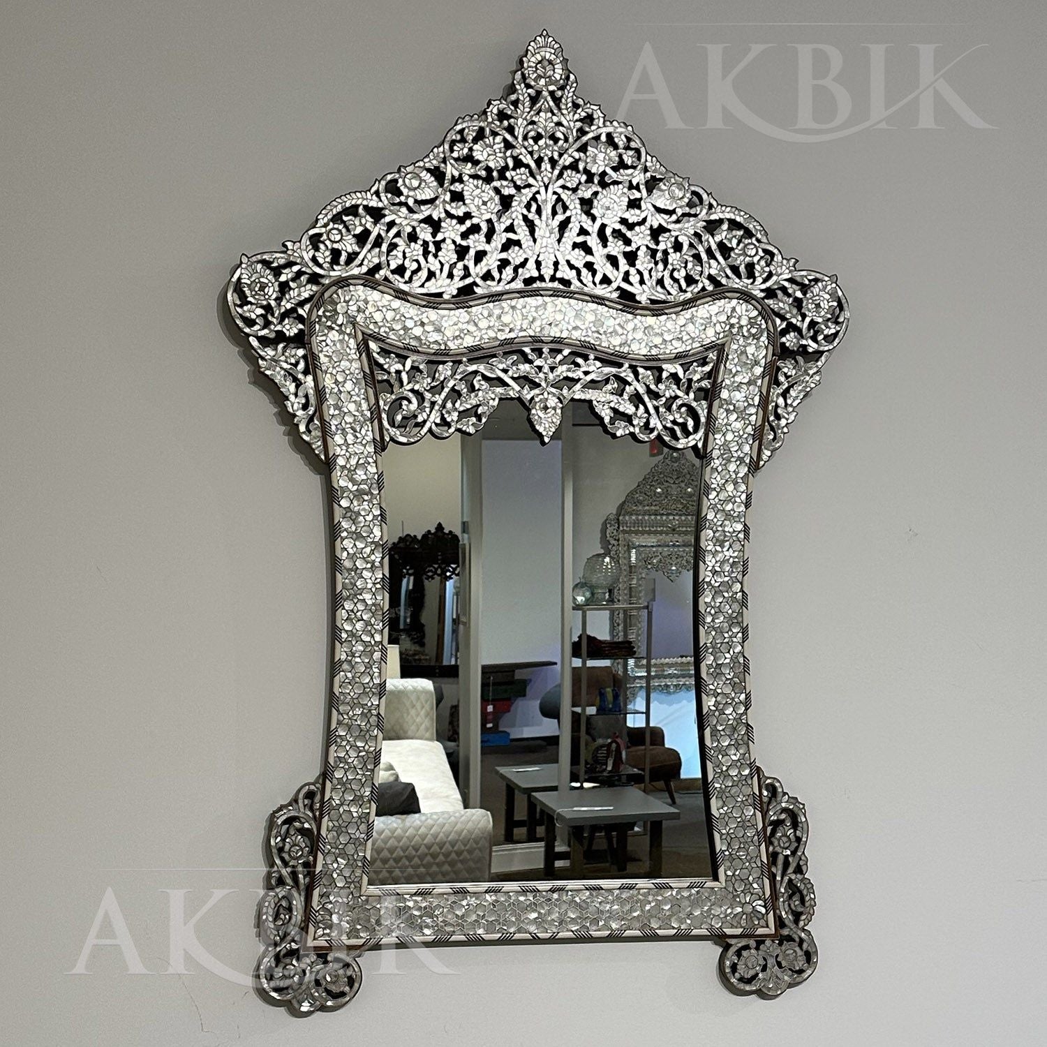 Secret Beauty Fully Inlaid Mirror - AKBIK Furniture & Design