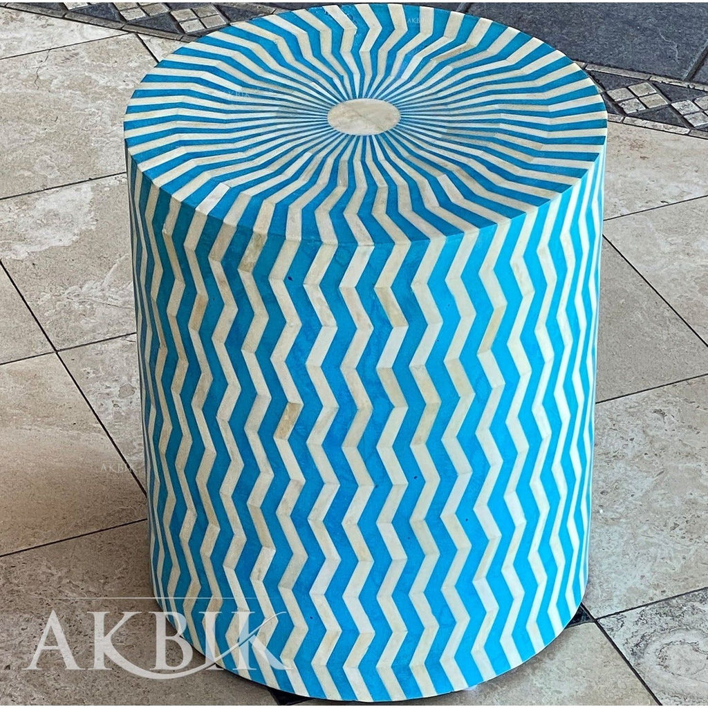 SKY BLUE SIDE TABLE - AKBIK Furniture & Design