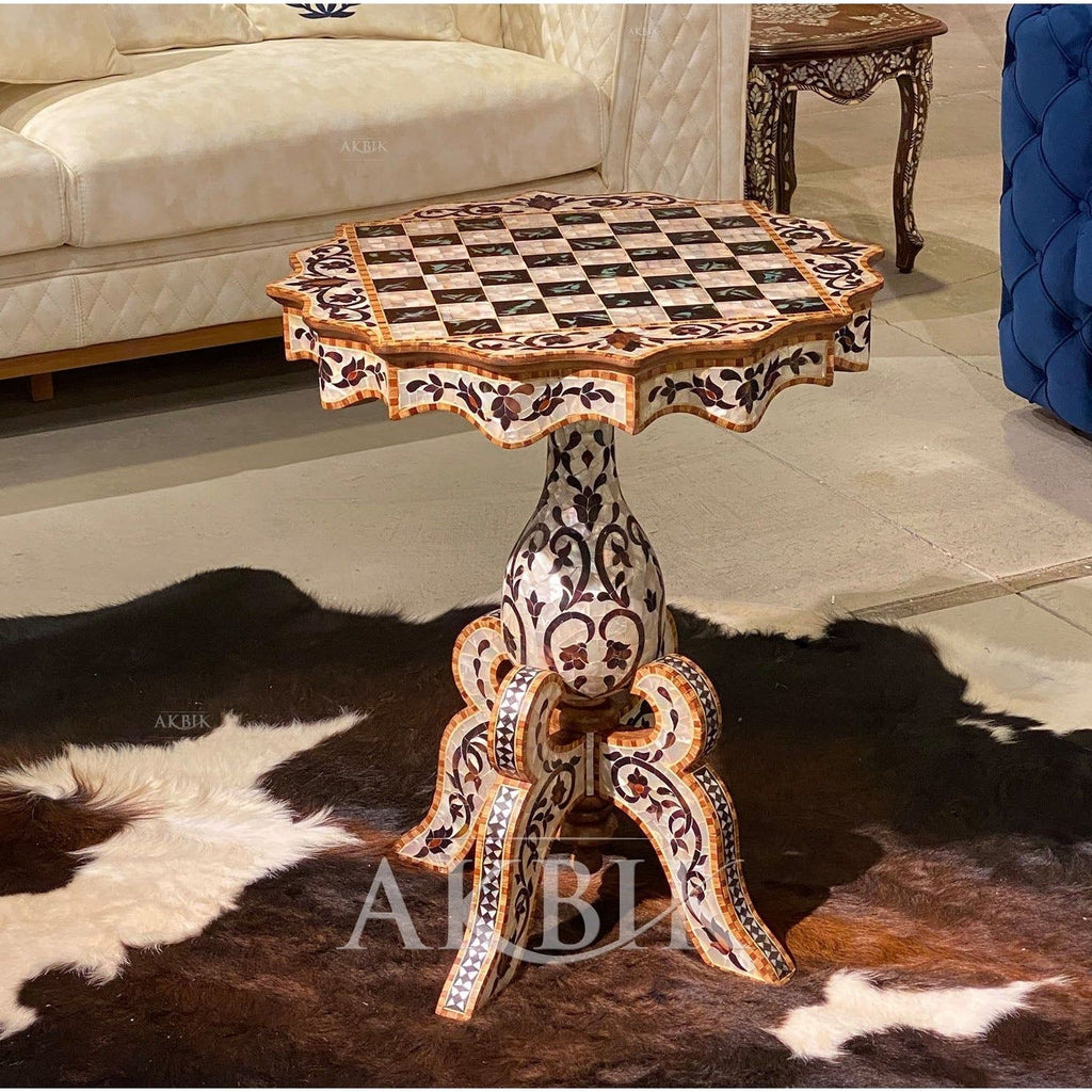 SPIRITED MATCH CHESS-SIDE TABLE - AKBIK Furniture & Design