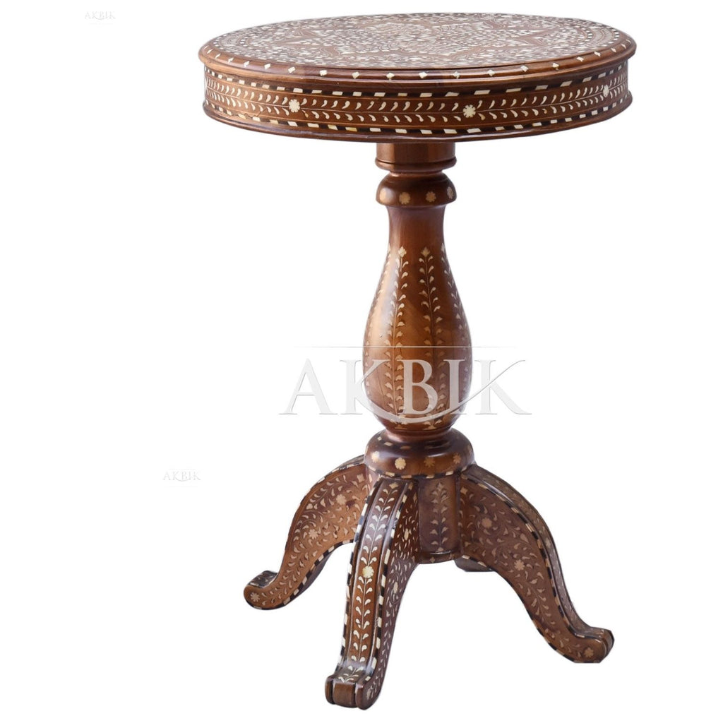 TEAK ROUND SIDE TABLE - AKBIK Furniture & Design