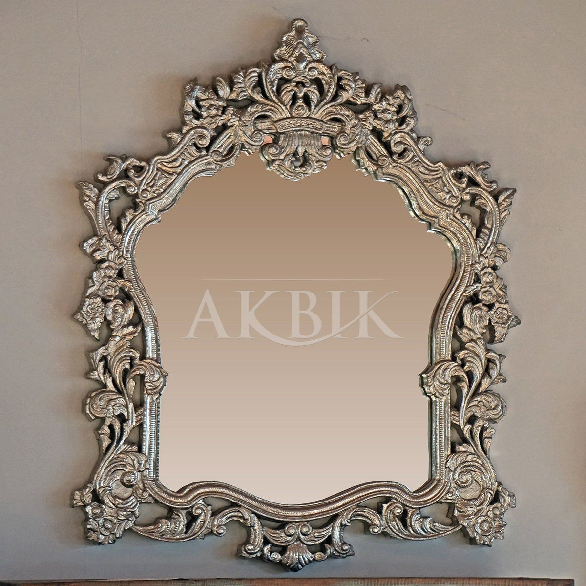 MIRROR WITH IRON EMBOSSED FRAME | AKBIK Furnishings, Design & Renovation